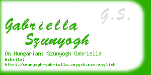 gabriella szunyogh business card